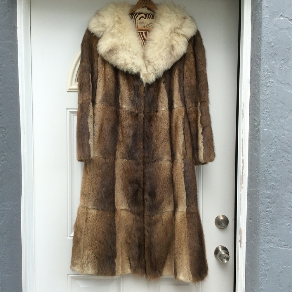 Coyote full length fur coat